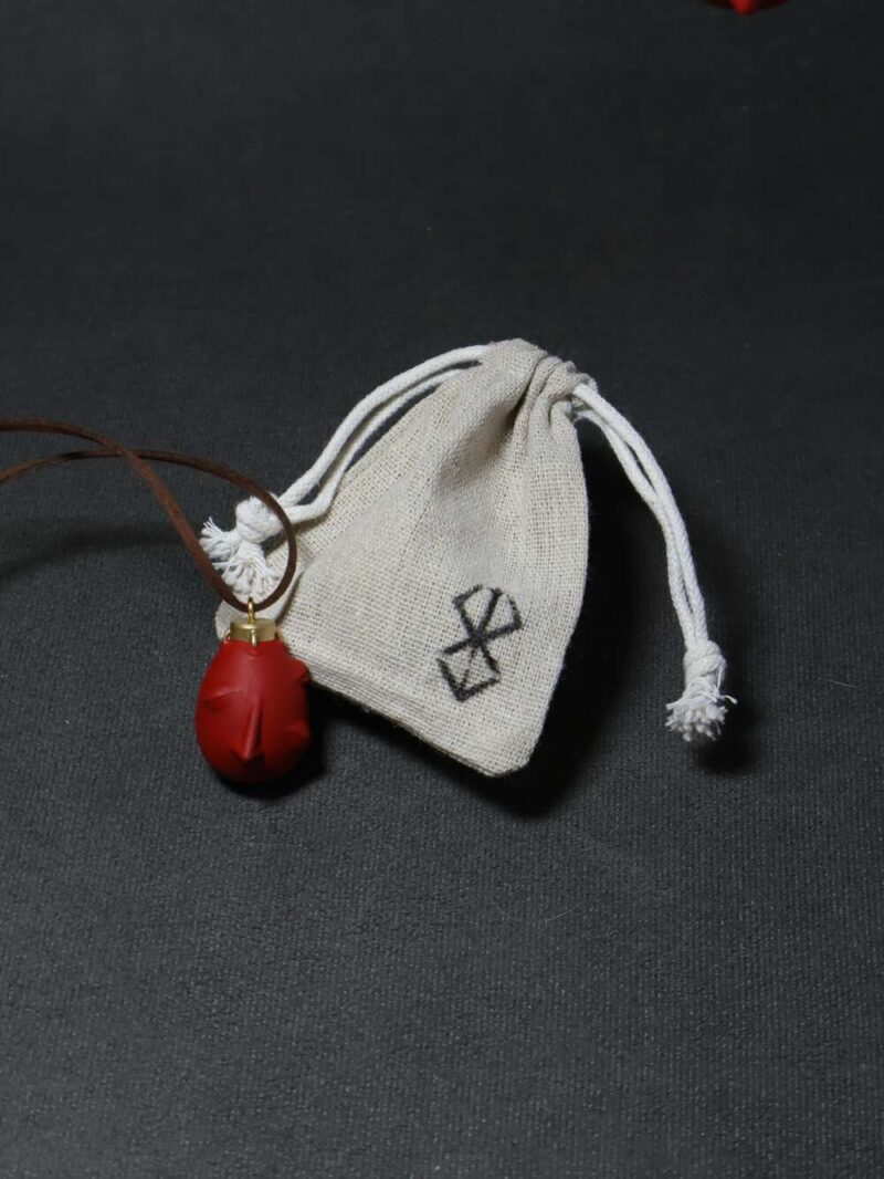 Handmade Crimson Berserk Behelit Necklace + FREE Bag - Image 7