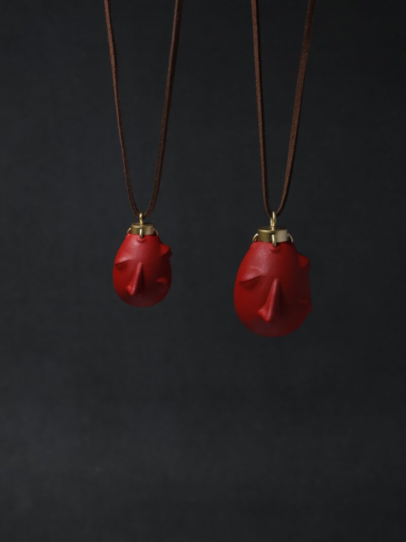 Handmade Crimson Berserk Behelit Necklace + FREE Bag - Image 5