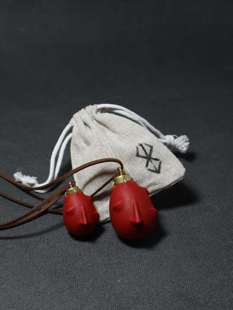 Handmade Crimson Activated Berserk Behelit Necklace + FREE Bag - Image 2