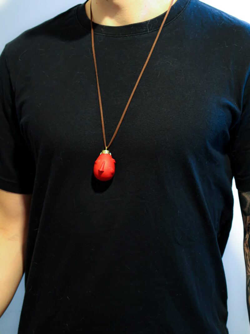 Handmade Crimson Activated Berserk Behelit Necklace + FREE Bag - Image 4