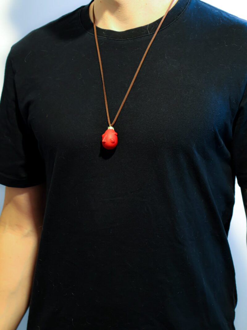 Handmade Crimson Activated Berserk Behelit Necklace + FREE Bag - Image 3