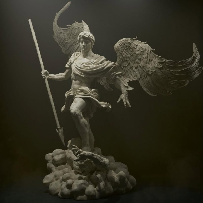 Archangel Michael STL File for 3D Printing | Digital Download Miniature Model for Painting & Display | Instant Download Printable Figurine - Image 6