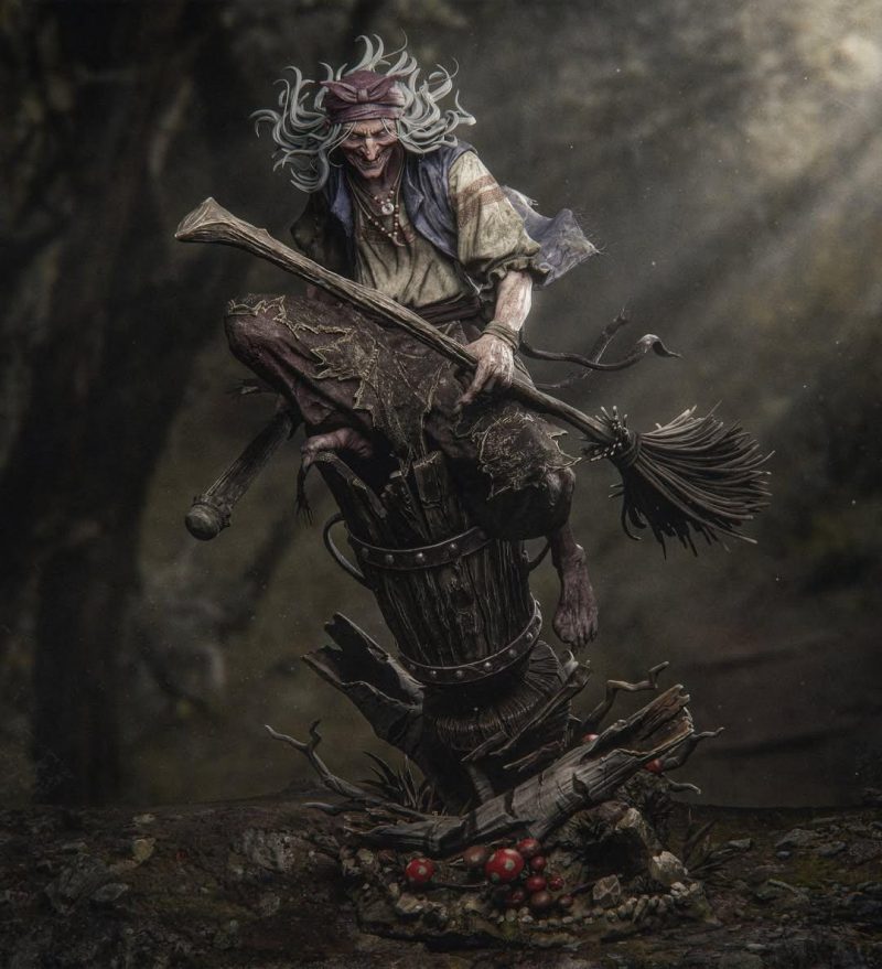 Baba Yaga STL File Digital Download for 3D Printing | Baba Yaga Miniature | Model for Painting | Instant Download - Image 4