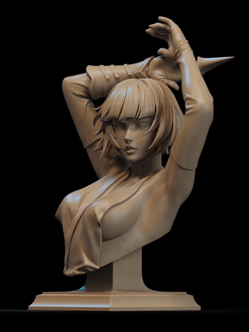 Soi Fon Bleach STL File for 3D Printing Digital Download | Miniature Model for Painting | NSFW Character Design - Image 6