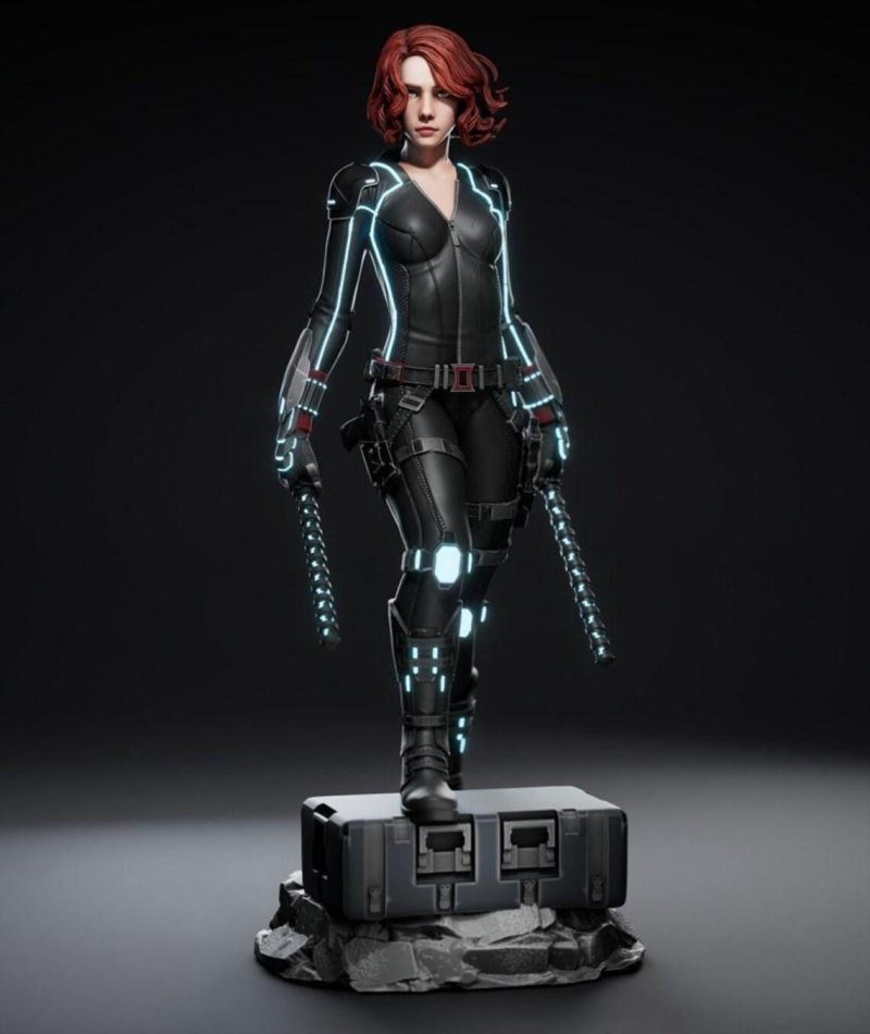 Black Widow STL File Digital Download for 3D Printing | Black Widow Miniature | Model for Painting | Instant Download - Image 4