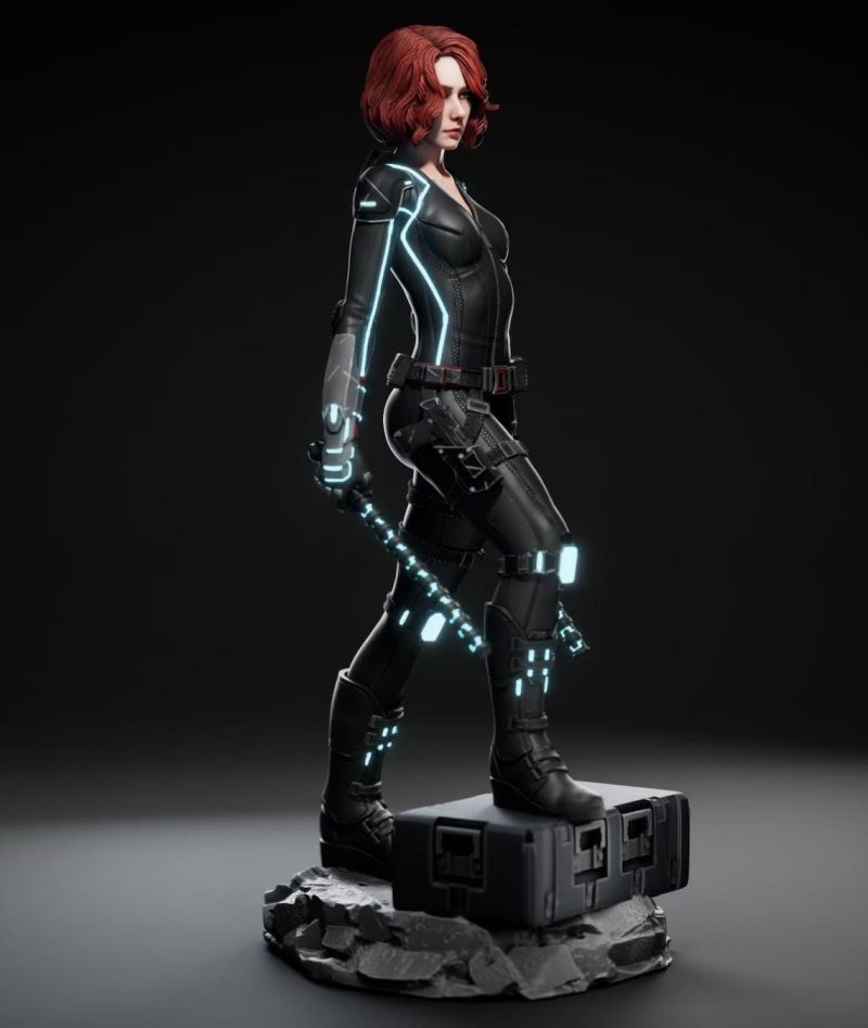 Black Widow STL File Digital Download for 3D Printing | Black Widow Miniature | Model for Painting | Instant Download - Image 3