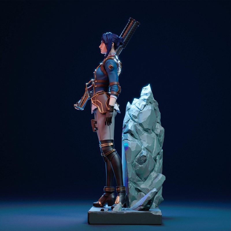 Caitlyn LoL STL File for 3D Printing | Digital Download Miniature Model for Painting & Crafting - Image 2