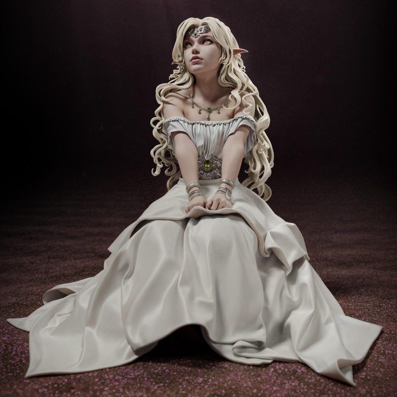 Elf Princess STL File Digital Download for 3D Printing | High-Quality Model for Painting & Diorama | Instant Printable Fantasy Figure - Image 2