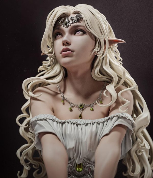 Elf Princess STL File Digital Download for 3D Printing | High-Quality Model for Painting & Diorama | Instant Printable Fantasy Figure