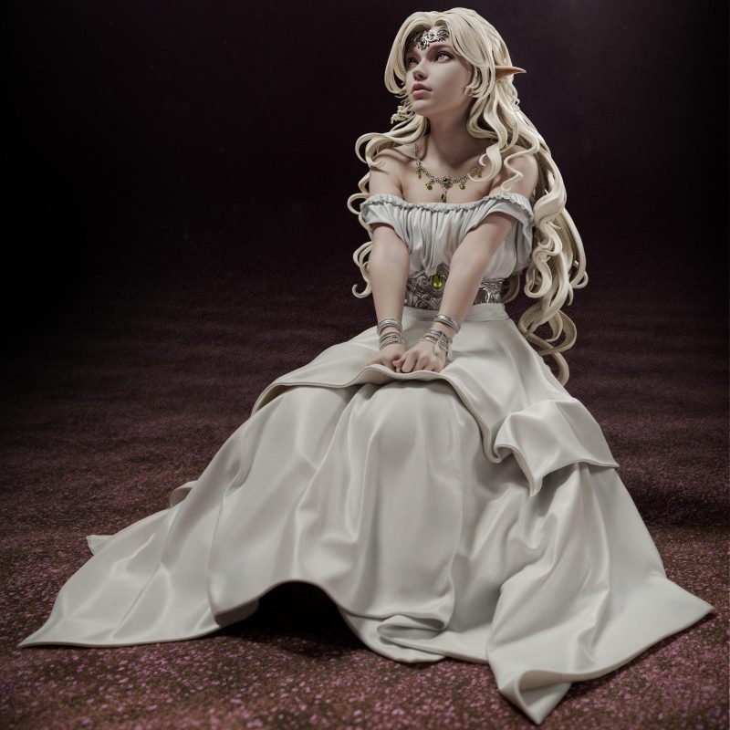 Elf Princess STL File Digital Download for 3D Printing | High-Quality Model for Painting & Diorama | Instant Printable Fantasy Figure - Image 5