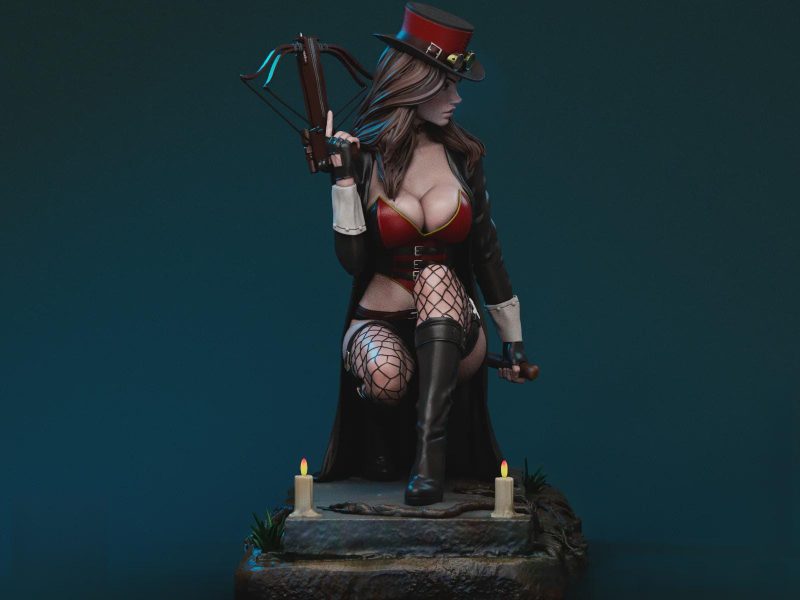 Liesel Van Helsing 3D Printable Miniature STL File – SFW | NSFW Digital Download for Painting & Crafting Models - Image 4