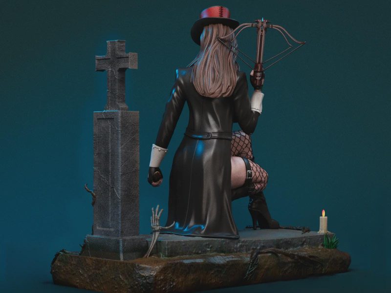 Liesel Van Helsing 3D Printable Miniature STL File – SFW | NSFW Digital Download for Painting & Crafting Models - Image 3