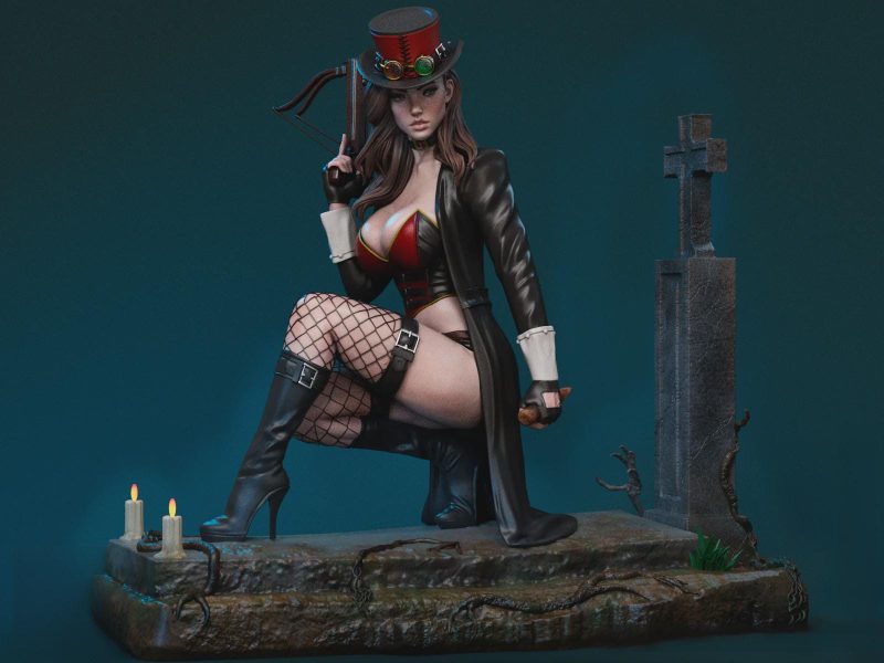 Liesel Van Helsing 3D Printable Miniature STL File – SFW | NSFW Digital Download for Painting & Crafting Models - Image 5