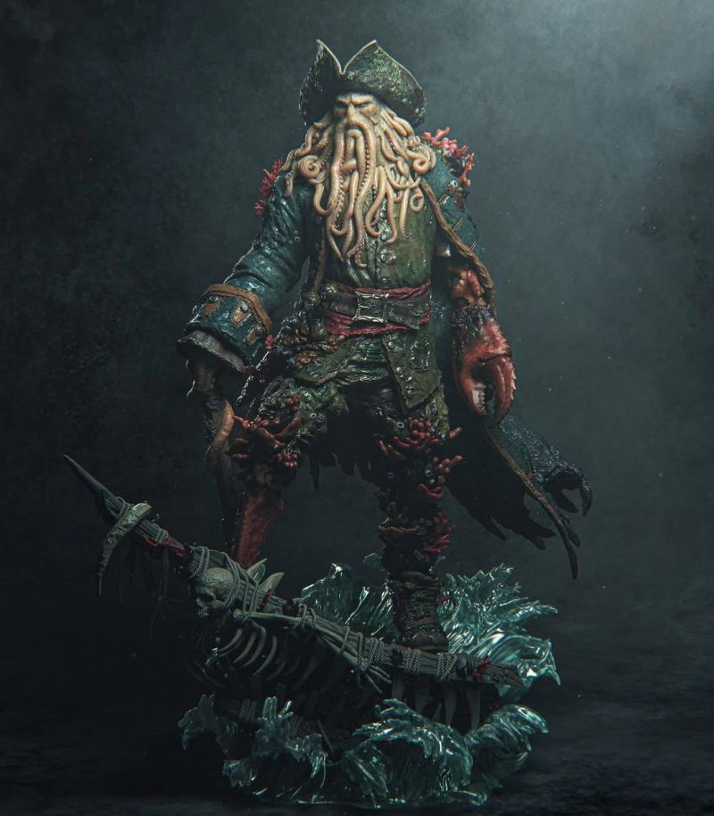 Davy Jones Pirate STL File for 3D Printing | Digital Download Miniature Model for Painting & Crafting - Image 2