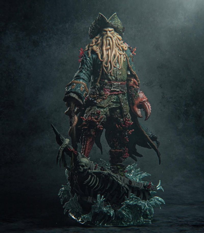 Davy Jones Pirate STL File for 3D Printing | Digital Download Miniature Model for Painting & Crafting - Image 3