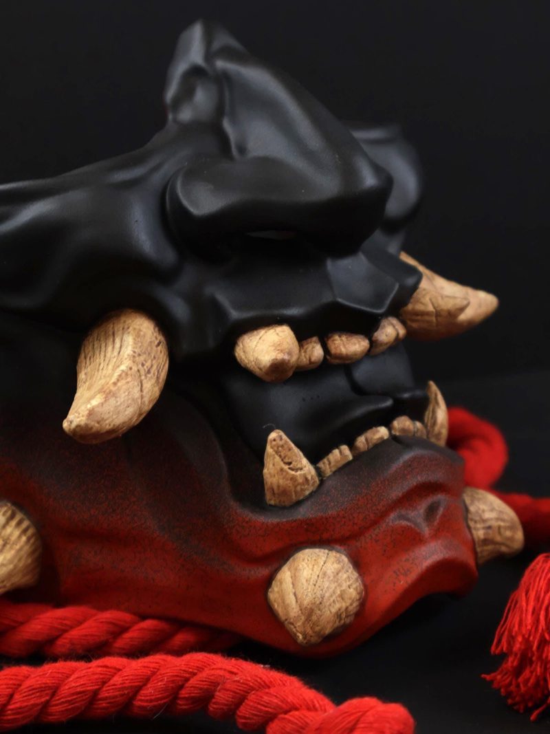 Half Oni Mask Mempo STL File for 3D Printing | Digital Download Miniature Model for Painting & Crafting - Image 2