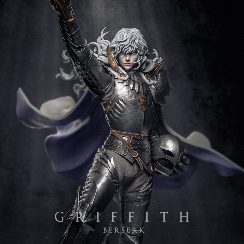 Griffith from BERSERK STL File Digital Download for 3D Printing | BERSERK Miniature | Model for Painting | Instant Download