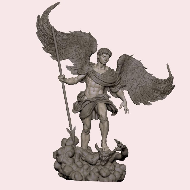 Archangel Michael STL File for 3D Printing | Digital Download Miniature Model for Painting & Display | Instant Download Printable Figurine - Image 7