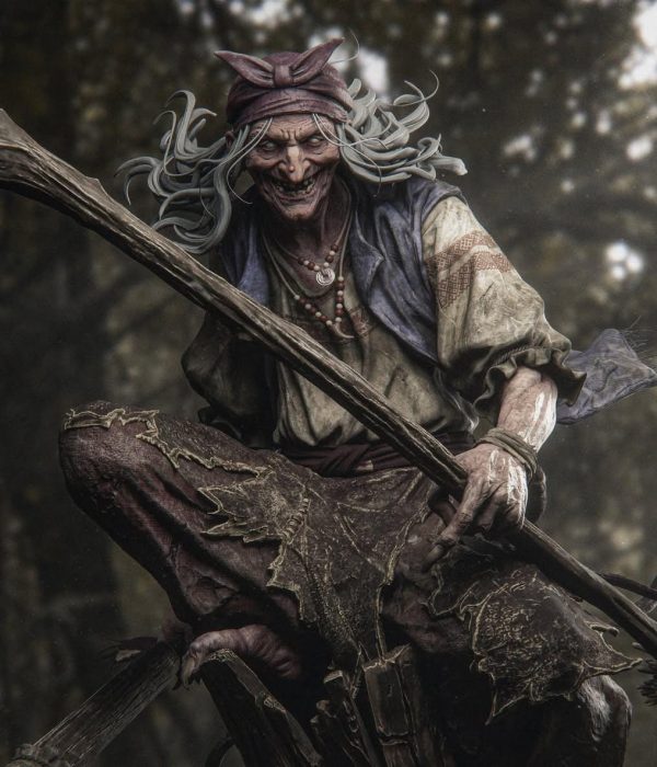 Baba Yaga STL File Digital Download for 3D Printing | Baba Yaga Miniature | Model for Painting | Instant Download