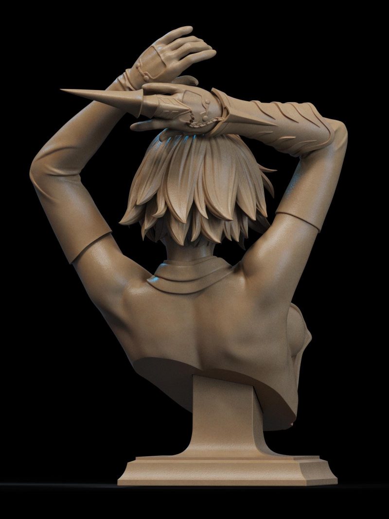 Soi Fon Bleach STL File for 3D Printing Digital Download | Miniature Model for Painting | NSFW Character Design - Image 7