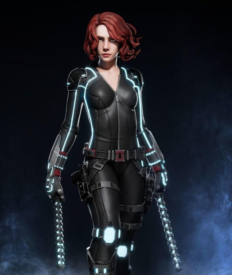 Black Widow STL File Digital Download for 3D Printing | Black Widow Miniature | Model for Painting | Instant Download