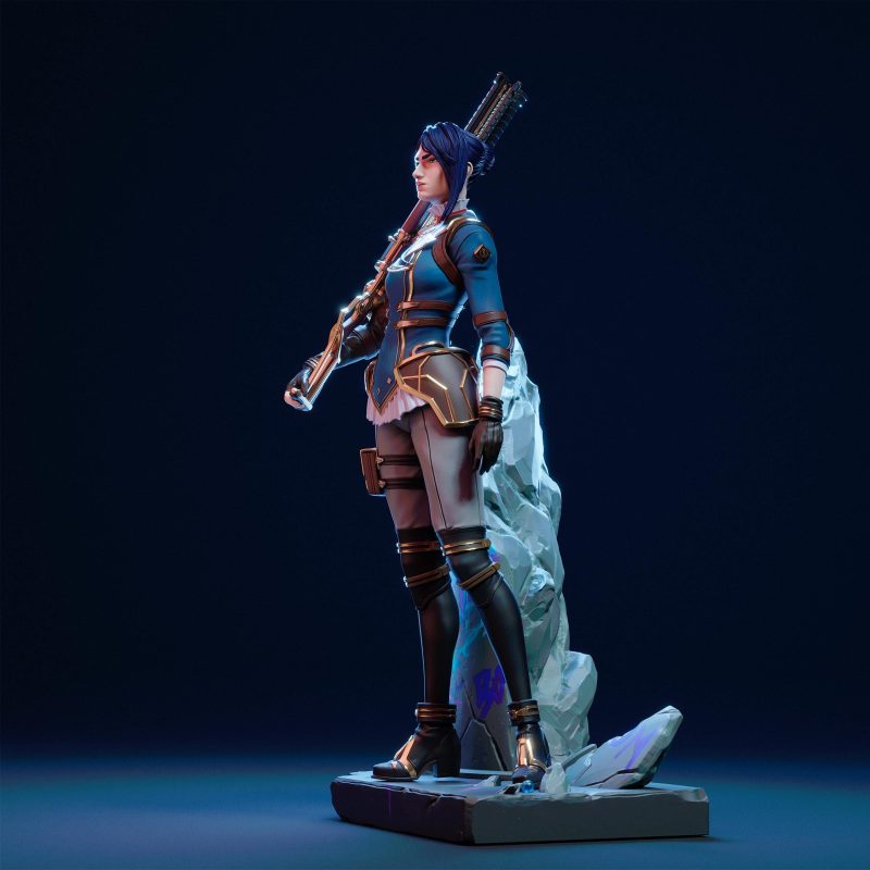 Caitlyn LoL STL File for 3D Printing | Digital Download Miniature Model for Painting & Crafting - Image 4