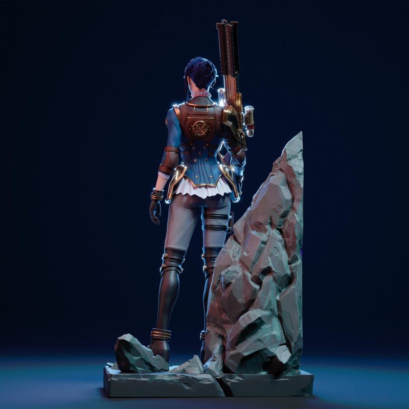 Caitlyn LoL STL File for 3D Printing | Digital Download Miniature Model for Painting & Crafting - Image 3