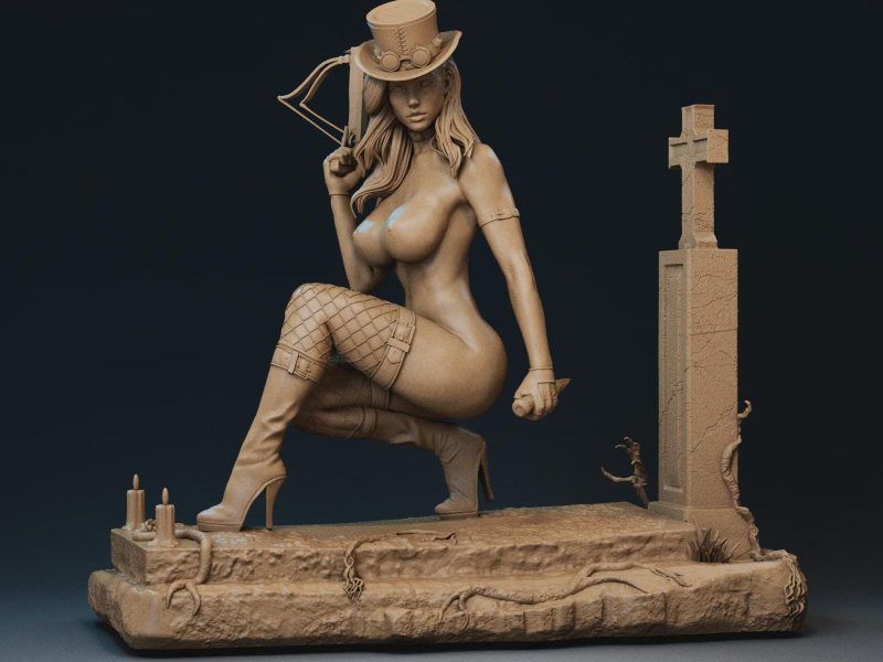 Liesel Van Helsing 3D Printable Miniature STL File – SFW | NSFW Digital Download for Painting & Crafting Models - Image 8
