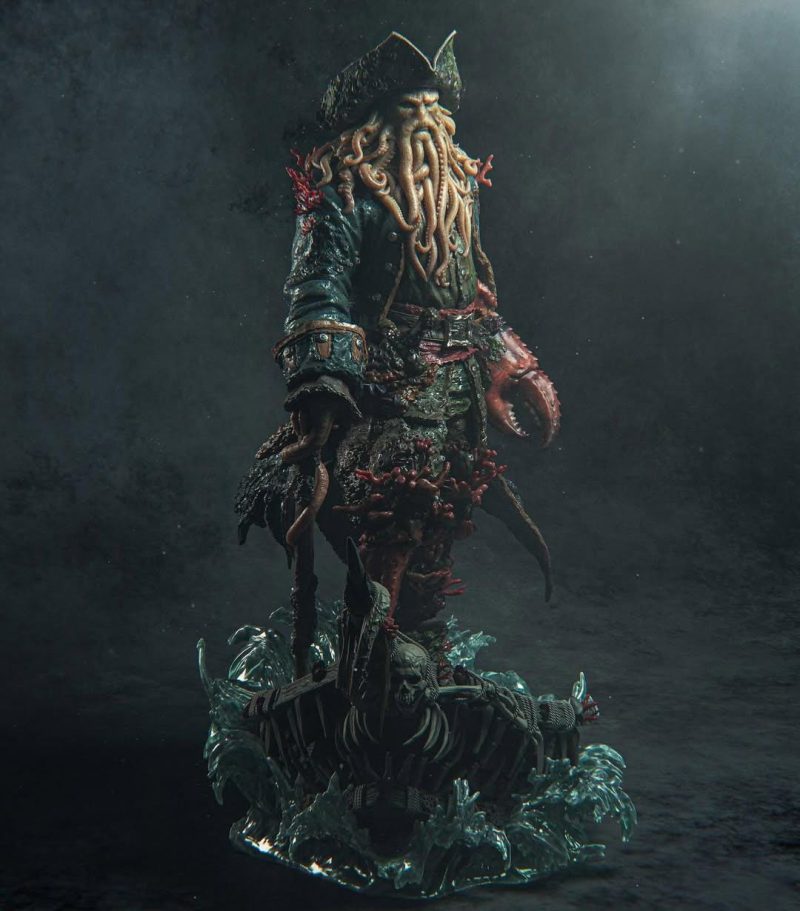 Davy Jones Pirate STL File for 3D Printing | Digital Download Miniature Model for Painting & Crafting - Image 4