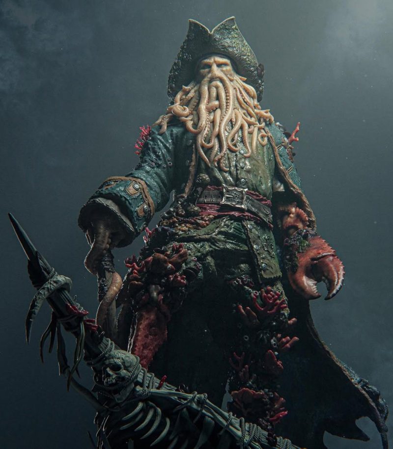 Davy Jones Pirate STL File for 3D Printing | Digital Download Miniature Model for Painting & Crafting - Image 7