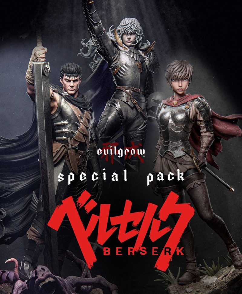 Berserk Bundle STL File Pack for 3D Printing | Digital Download Guts, Casca & Griffith STL Pack Model